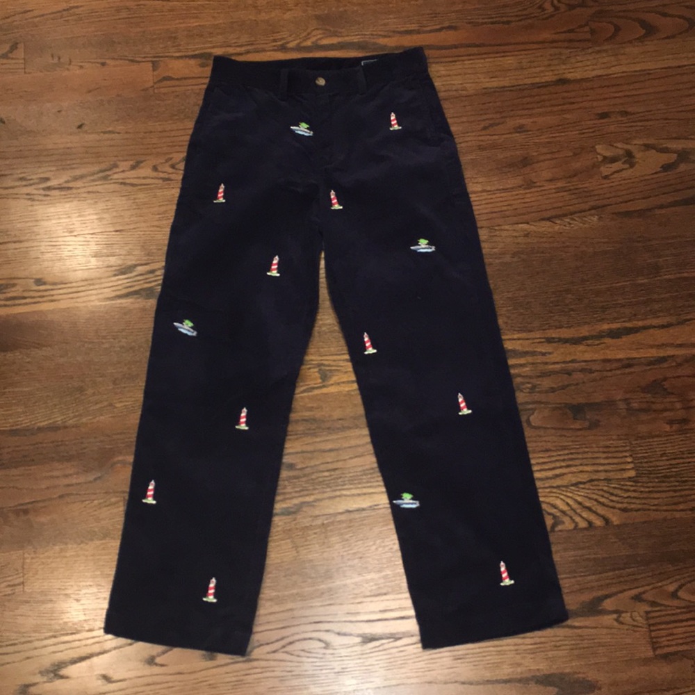 WORN 1X VINEYARD VINES EMBROIDERED CORDUROY PANTS
